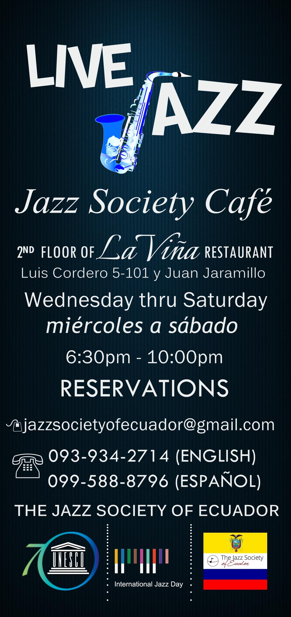 Contact - Jazz Society Café